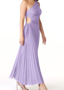 Elegant One-Shoulder Pleated Maxi Dress