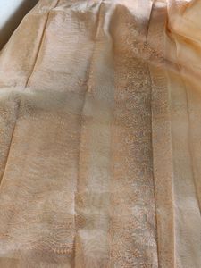 Peach Organza Saree ( Women)