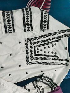 White kurta pajama Set