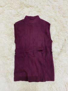 Sleeveless Turtleneck Sweater Vest