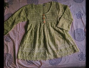 Light Green Coloured Chikankari Top/Tunic