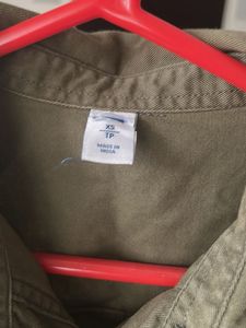 Olive Green Button-Down Shirt