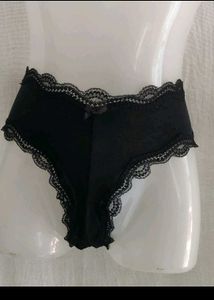 auden Black Lace Trim Briefs