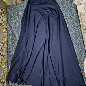 White Embellished  Top &amp; Navy Blue Flare