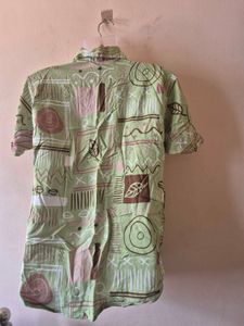 African Print Button-Up Shirt