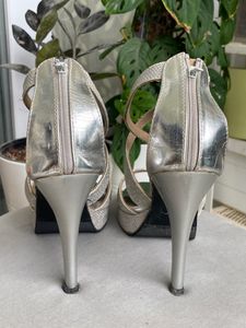 Silver High Heels