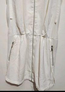 Off White Cut Sleeves Dress For 36 Bust
