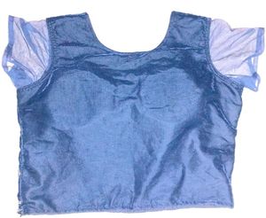 Embellished Blue Crop Top
