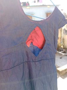 Blue Embroidered Kurta/Kurti