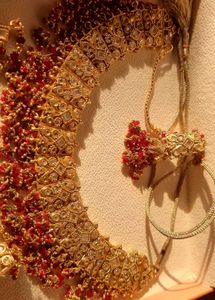 Wedding Imitation Necklace With Bangles Set