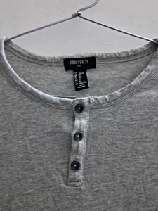 Forever 21 Gray Henley shirt