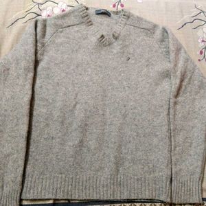 Gray V-Neck Sweater