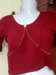 Red Cropped Blouse