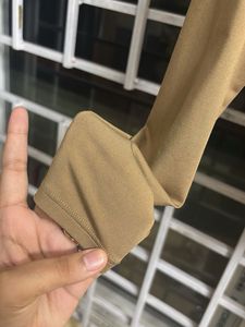 Brown Long Sleeve V-Neck Top