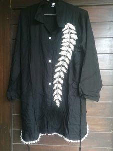 Embroidered Black top