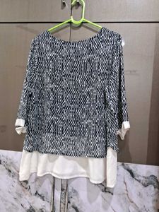 Stylish Geometric Print Top