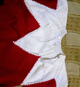 Adorable Baby Red &amp; White Sweater