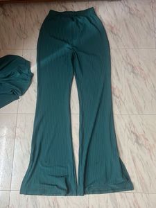 Ribbed Mock Neck Long Sleeve Top with bottom