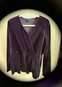 Stylish Purple Velvet Top
