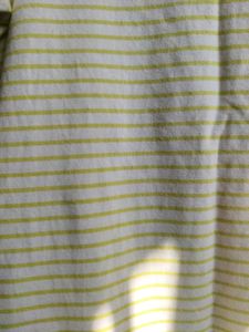 White And Lime Colour Striped Tshirt
