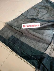 Elegant Black Floral Saree