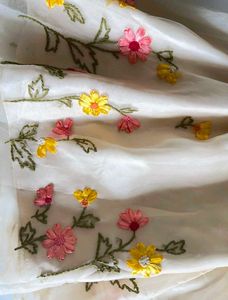 Charming Floral Strapless Dress
