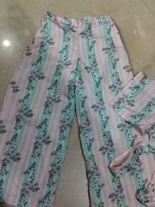 Cute Striped Floral Co-ord Set