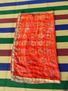 badni silk saree with lace detailing