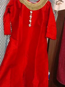 Flash sale ✨ Red Embellished Kurta