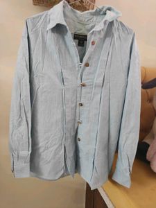 Light Blue Collared Button-Up Shirt