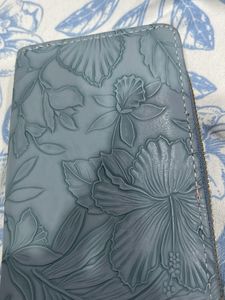 Embossed Floral Long Wallet
