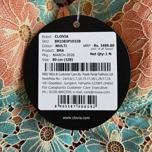 Clovia Floral Lace Printed Push Up Bralette