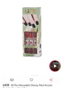 Chic Burgundy &amp; Glitter Press-On Nails