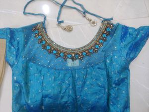 Beautiful Blue Designer Anarkali Suit Set with Dup