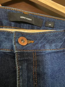 Vero Moda Stylish Ripped Blue Denim Jeans (33)