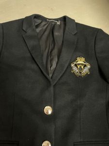 Classic Black Blazer with Emblem