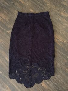 Navy Lace Skirt