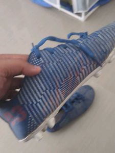 Blue Striped Football Studs
