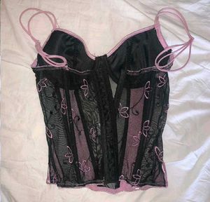 (Today Offer Only) Goth Mesh Sheer Corset Top