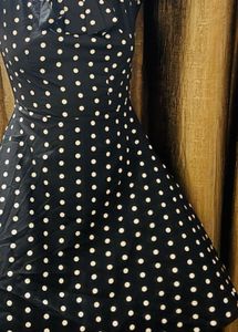 Polka Dot Short Dress with full sleeves