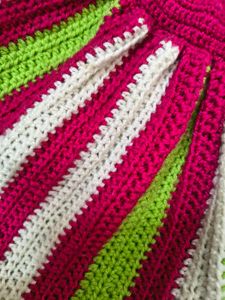 Handmade Crocheted Bag with Bamboo Handles