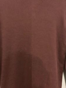 Brown Mock Neck Long Sleeve Top