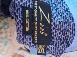 Men's Blue Patterned Dress Shirt