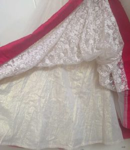 Premium Off White Net Floral Embroidered Lehenga