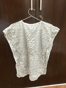 blue coloured short kaftan style top