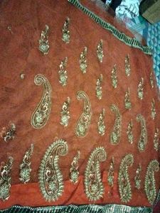 Embroidered Net Saree Fabric