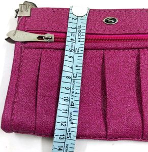 Clutches purse  pink 5 in one leather/Stylish/uniq
