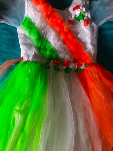 Tricolor Indian Flag Dress for Girls