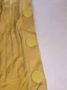 Mustard Yellow Pleated Knit Sweater