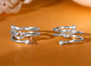 price drop 📉Elegant Silver Lotus Toe Rings